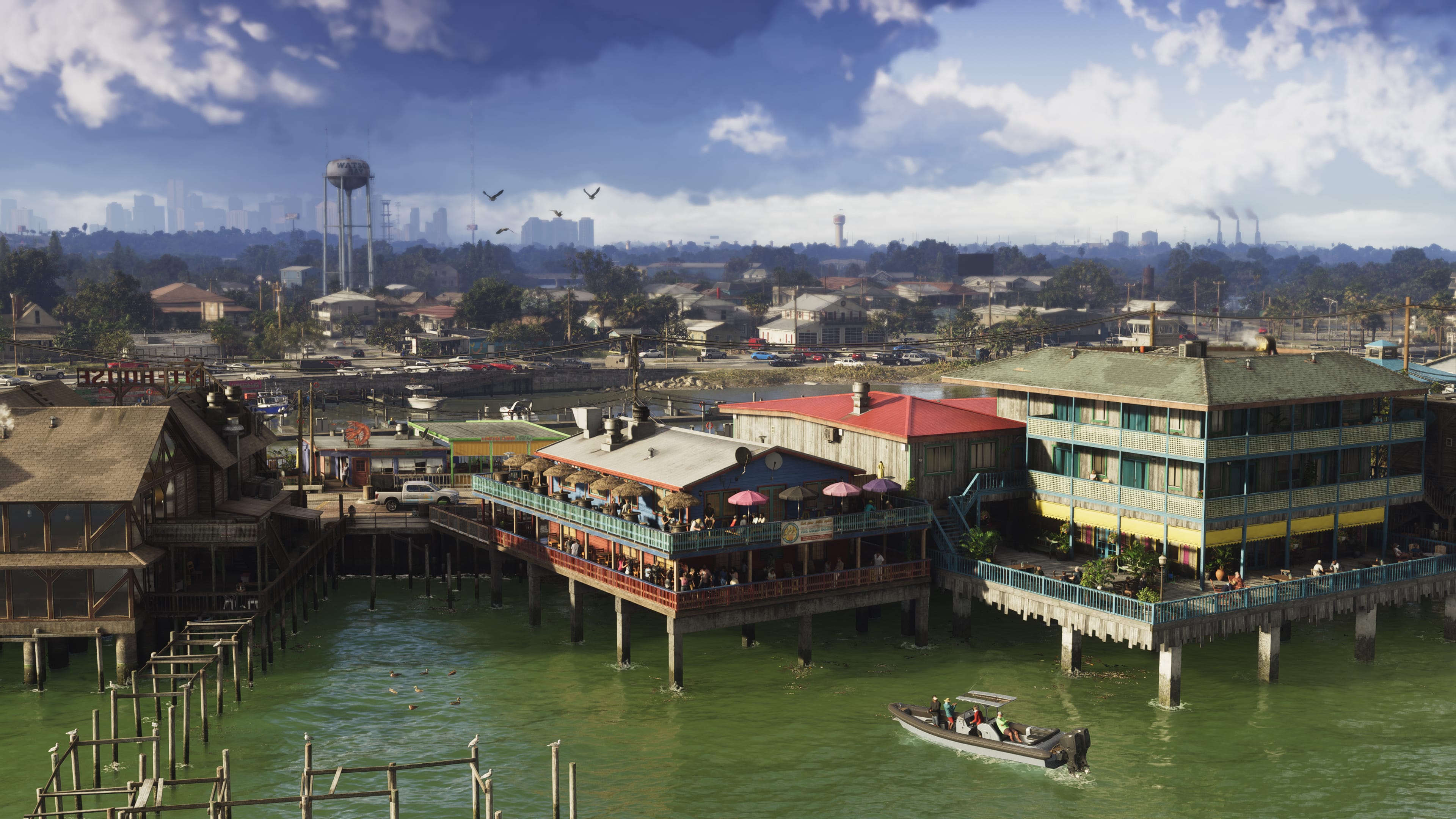 Ambiente de Grassrivers em screenshot oficial de GTA VI