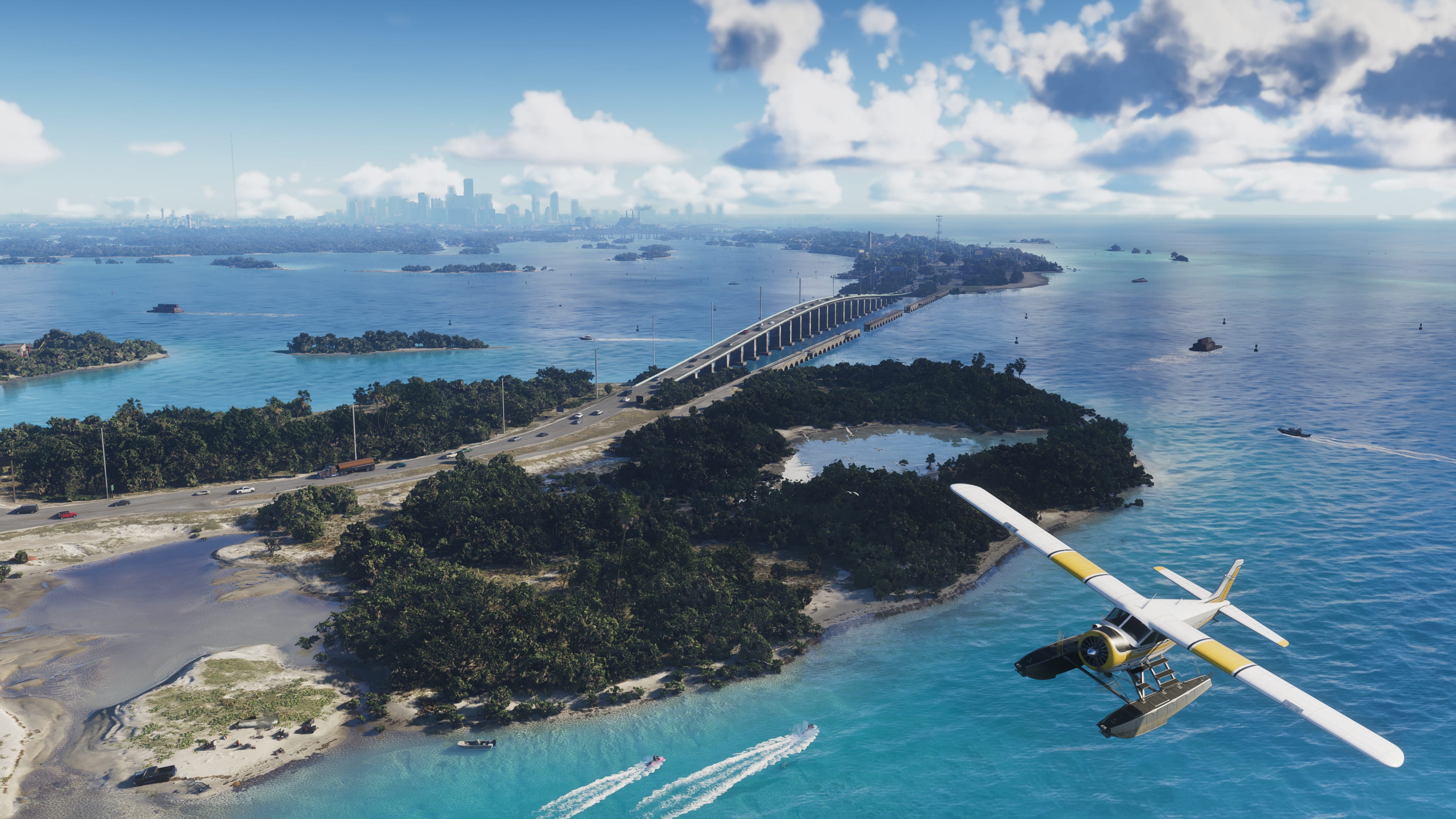 Vista aérea de Leonida Keys em GTA VI