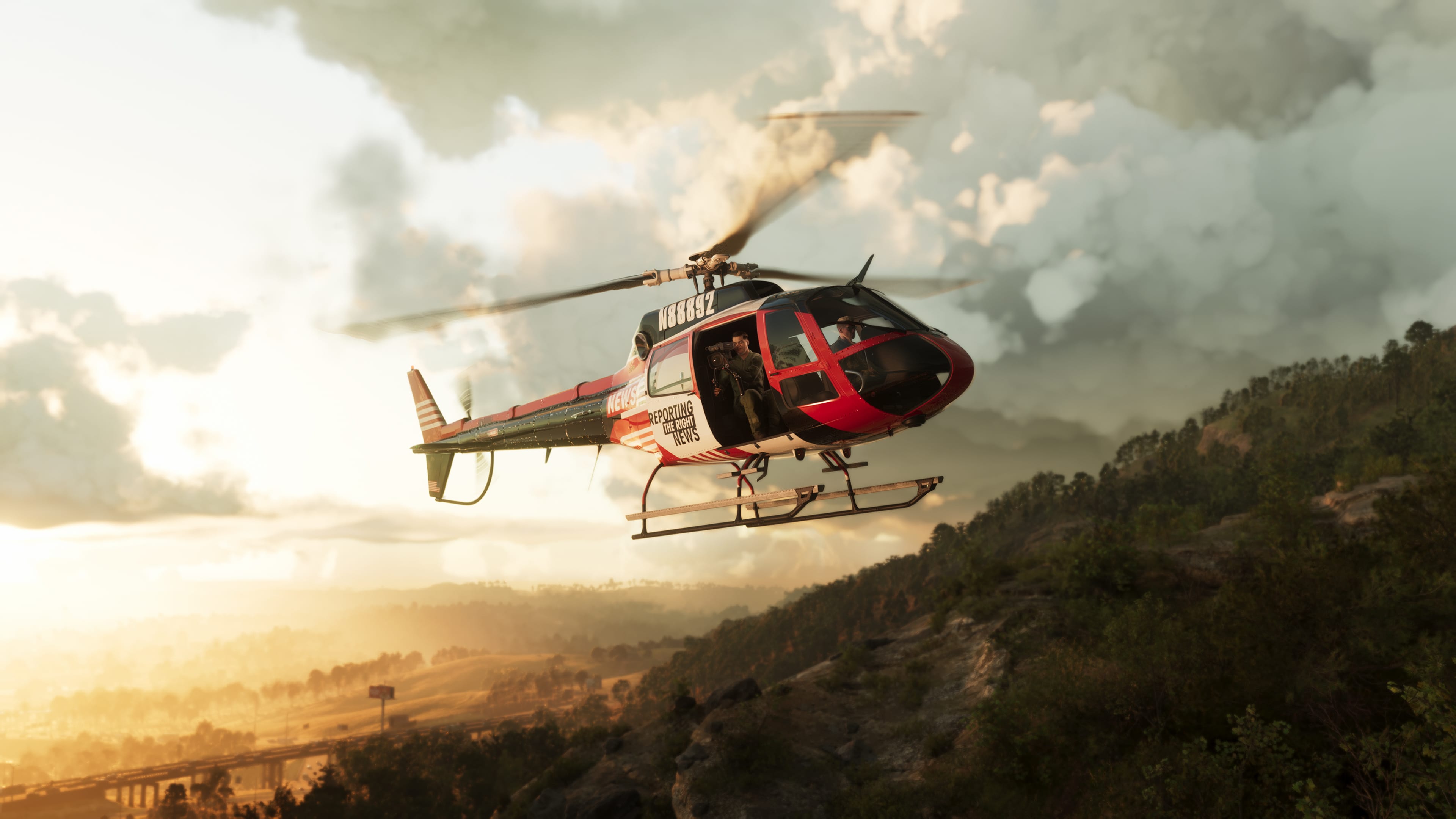 Helicóptero sobre Mount Kalaga National Park em GTA VI