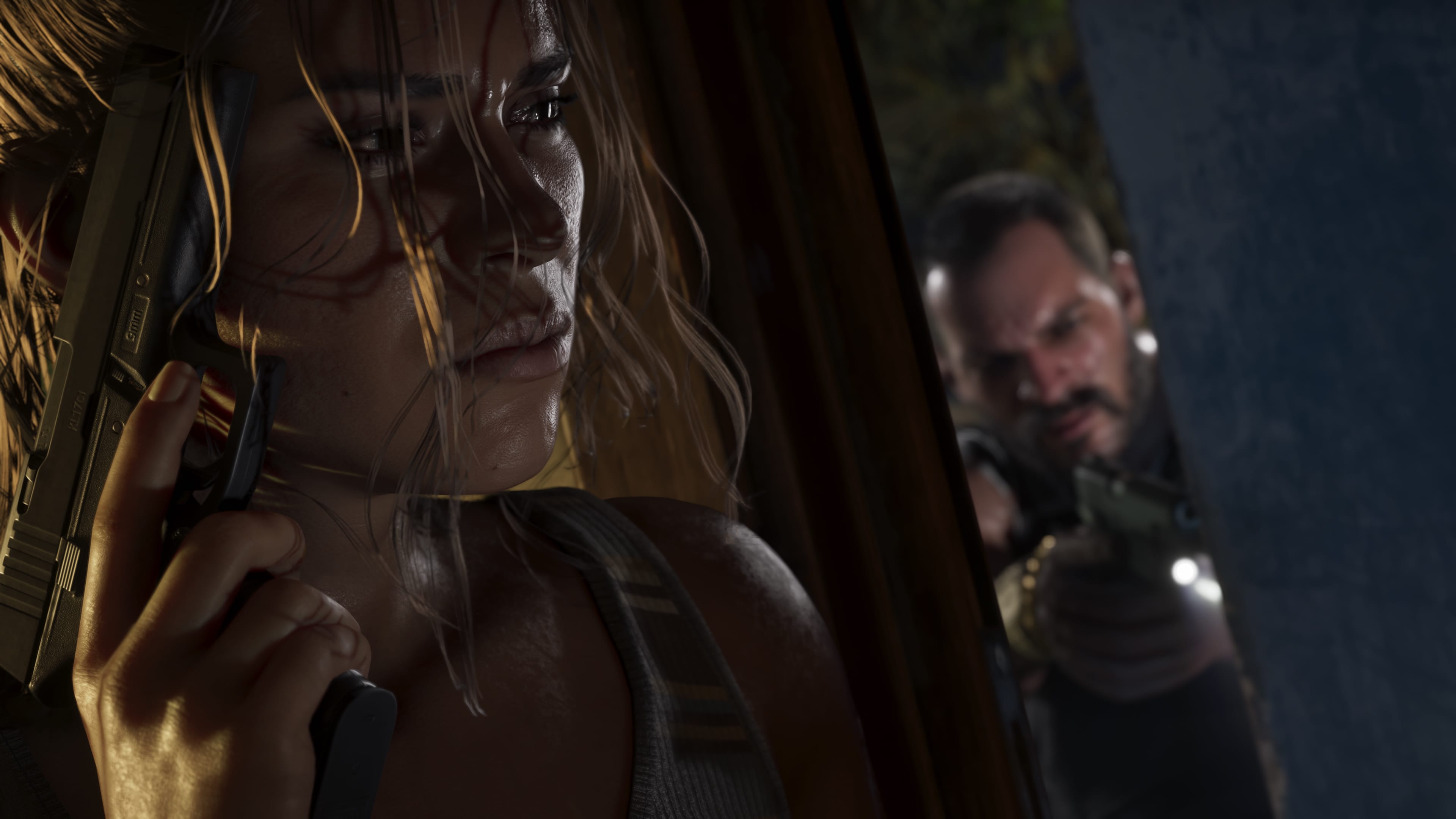 Lucia Caminos e Jason Duval em Grand Theft Auto VI