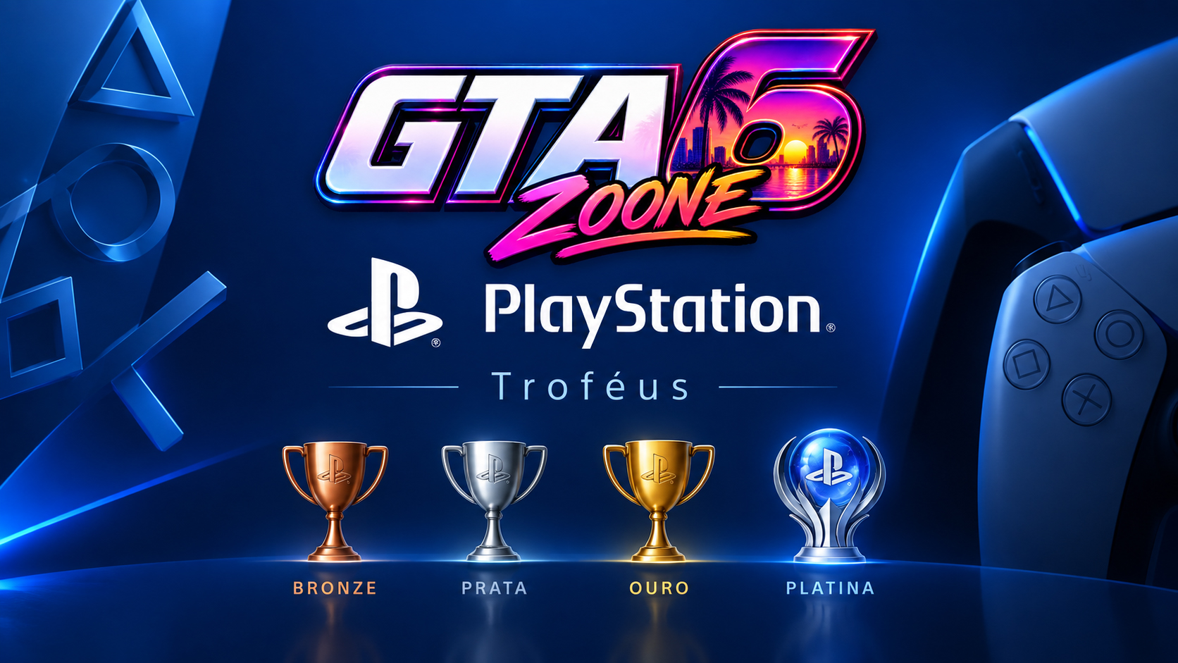 Troféus de GTA VI no PlayStation